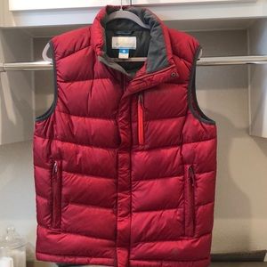 Red mens puffer vest